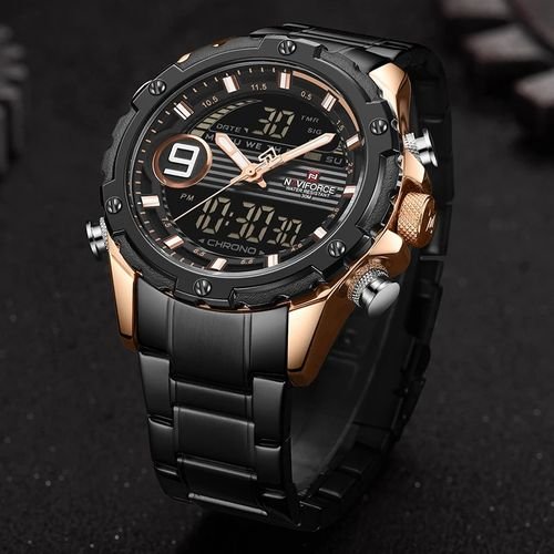 Montre Double Fonction Digital Et Classique Chronographe Quartz - Image 1 of 3