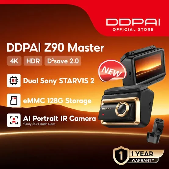 Dash Cam Ddpai Z90 Master 4g Dual 4k + Hardwire Kit Offert Maroc - Image 1 of 4