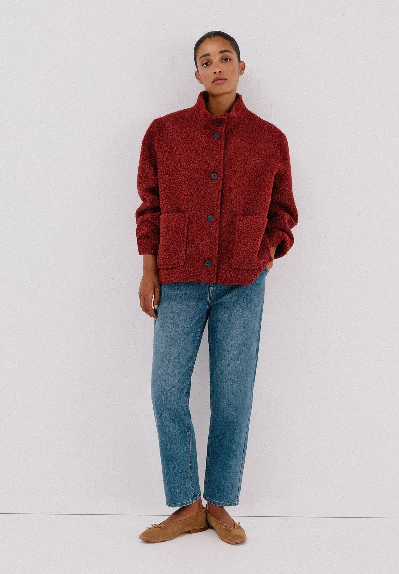 Veste Courte En Tissu Doux - Image 1 of 4