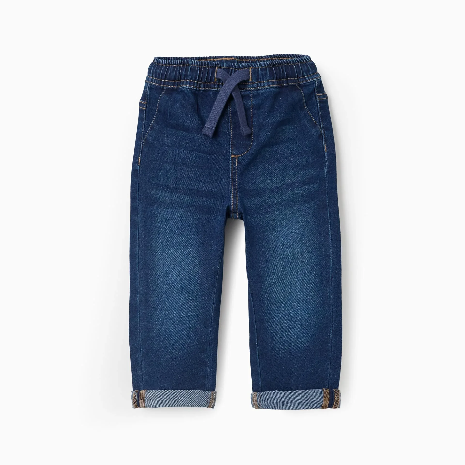 Slim Jeans With Drawstring For Baby Boys - Image 1 of 3