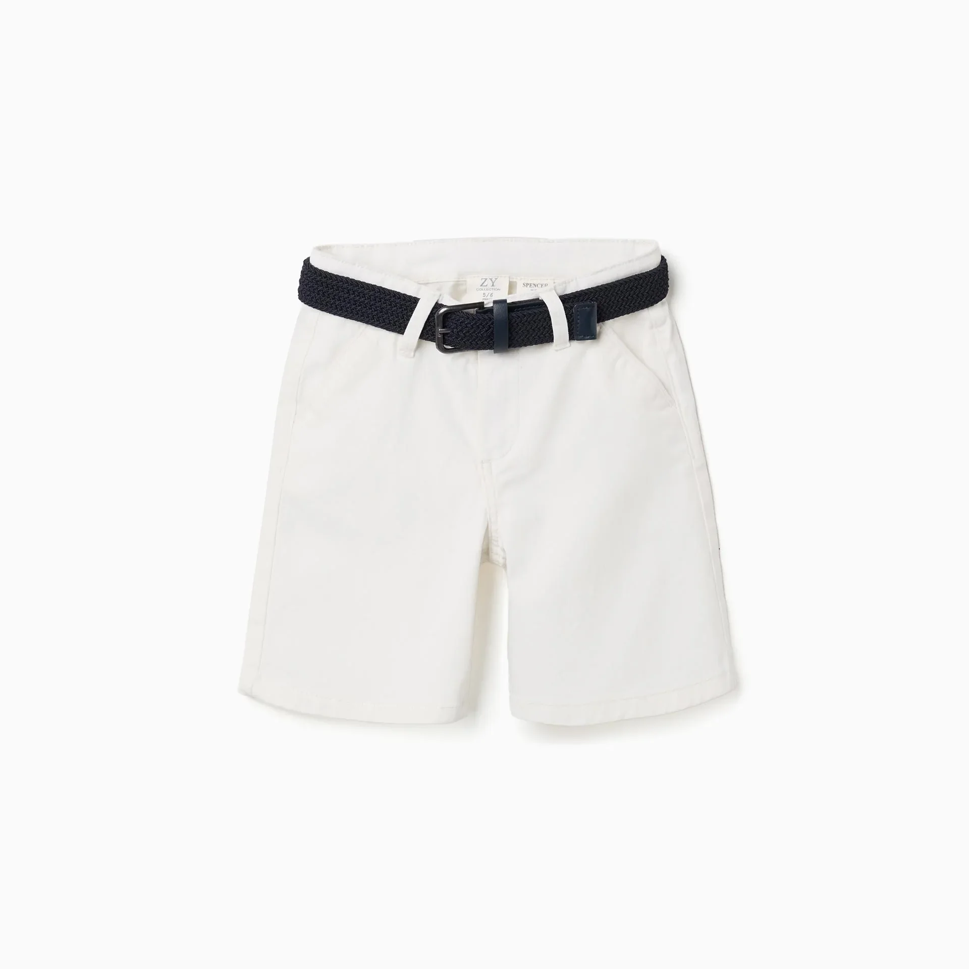 Twill Midi Shorts With Belt For Boys - Image 1 of 3