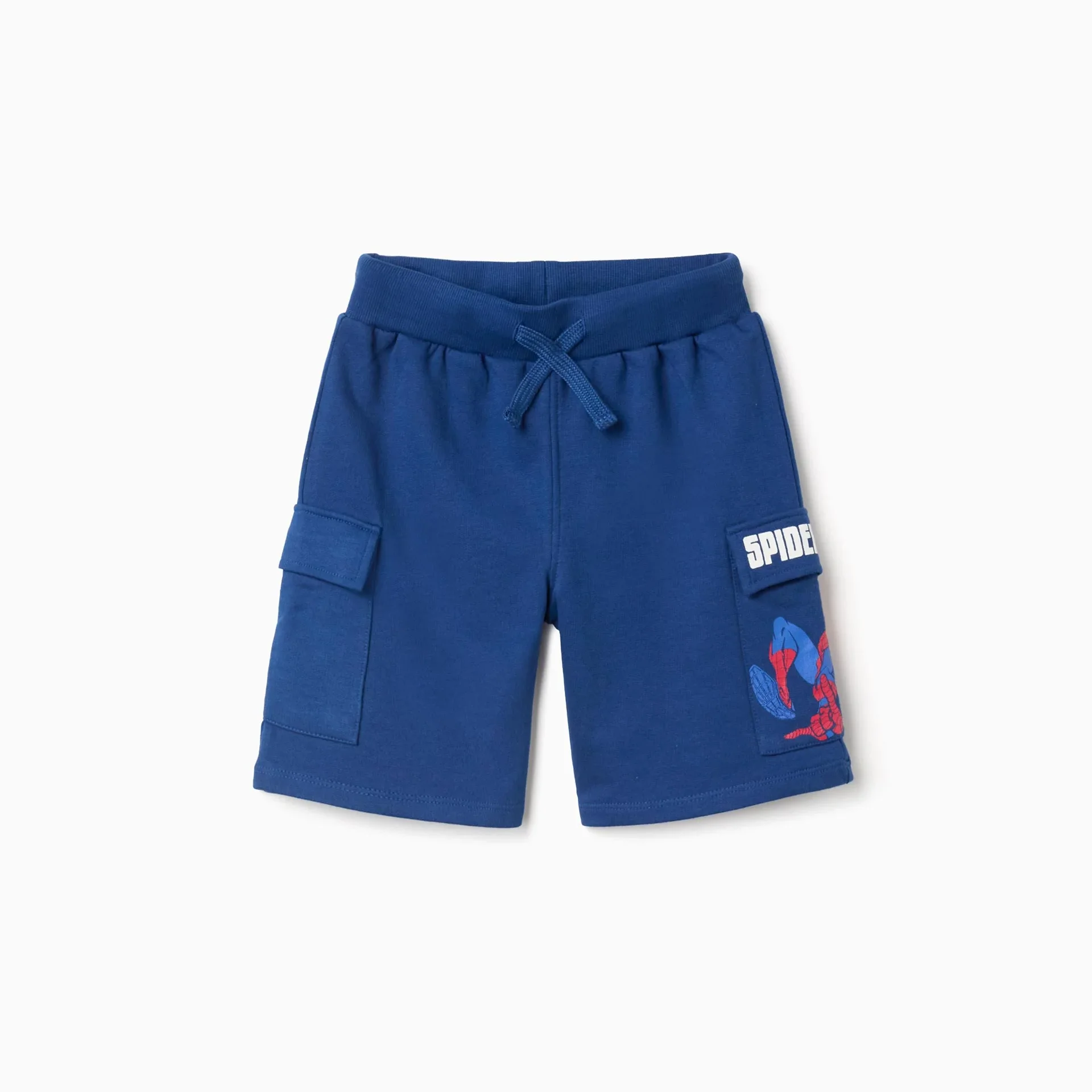 Cotton Shorts With Spider-man Print And Cargo Pockets For Boys - Image 1 of 3