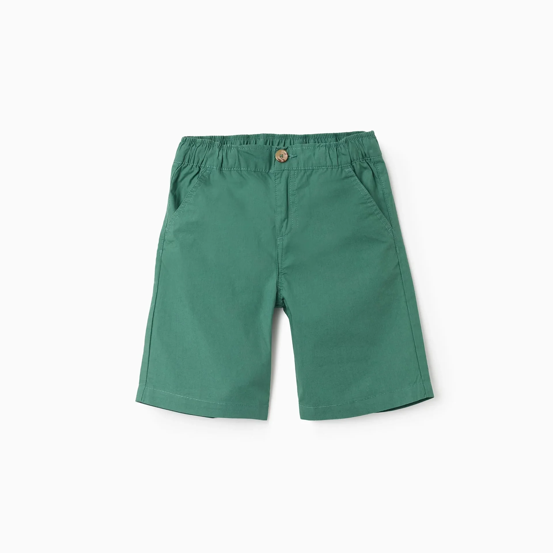 Midi Chino Shorts In Poplin For Boys - Image 1 of 3