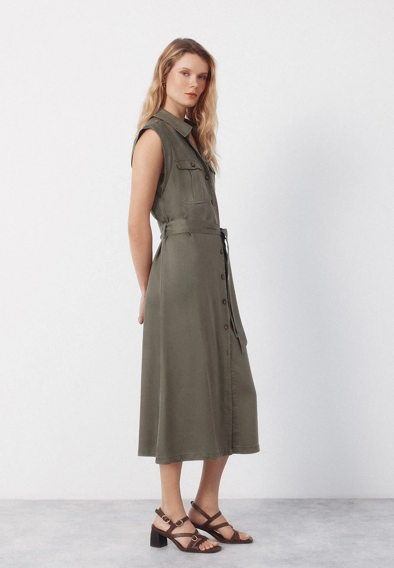 Robe Cargo En Tencel - Image 1 of 4