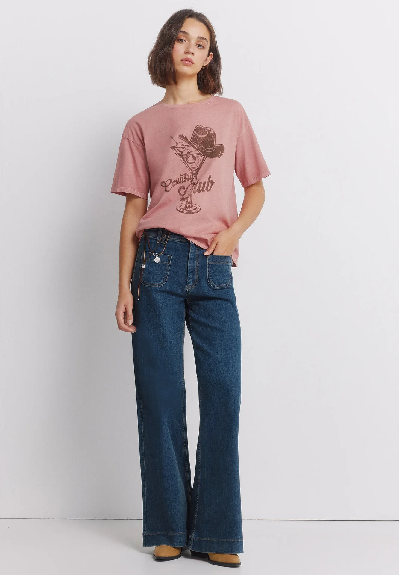 T-shirt En Coton Country Club - Image 1 of 4