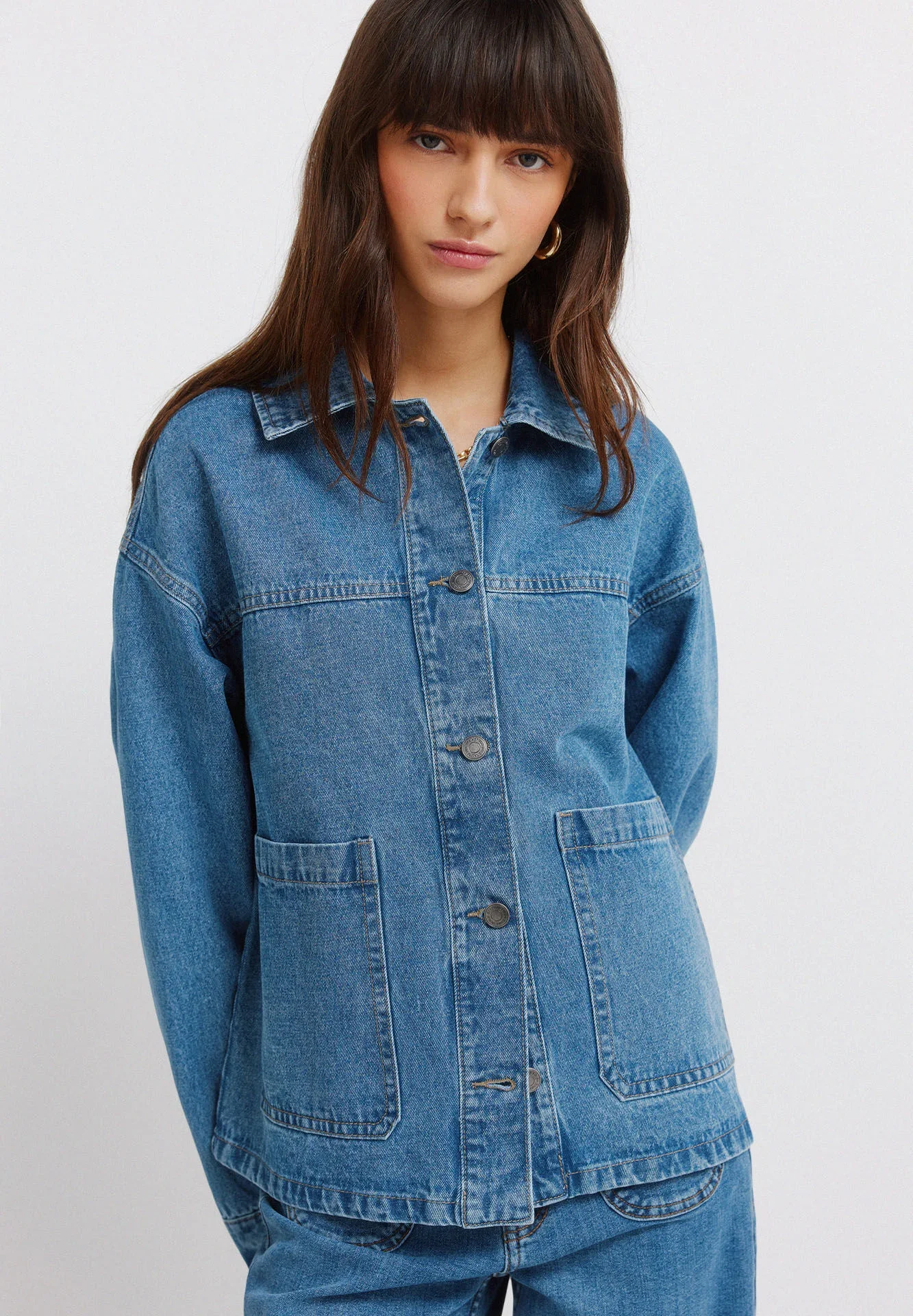 Veste En Jean Oversize - Image 1 of 4