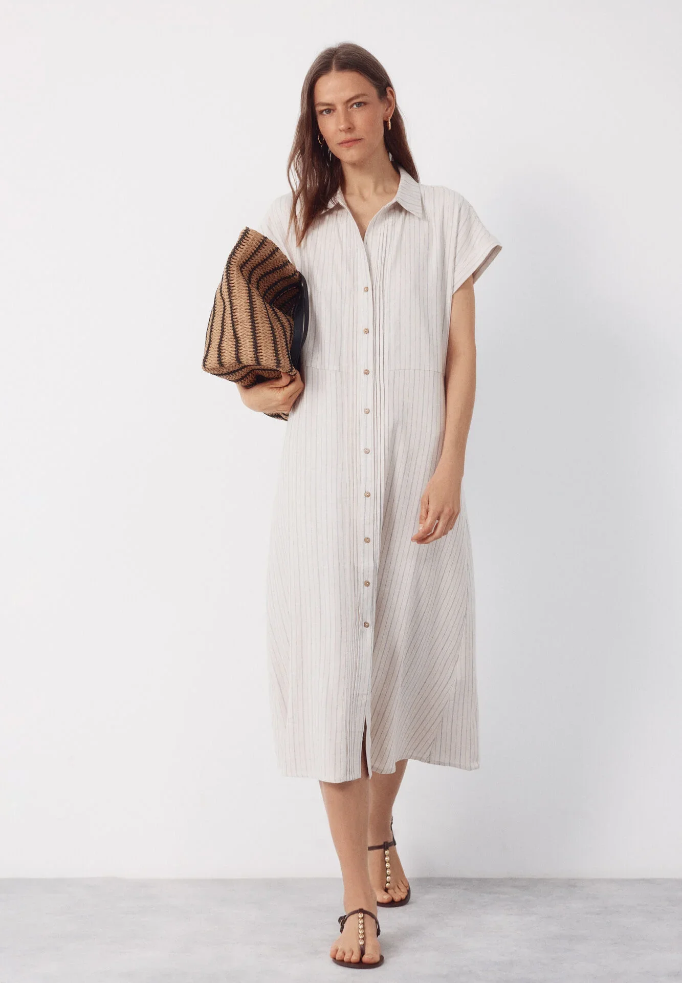 Robe Chemisier En Lin - Image 1 of 4