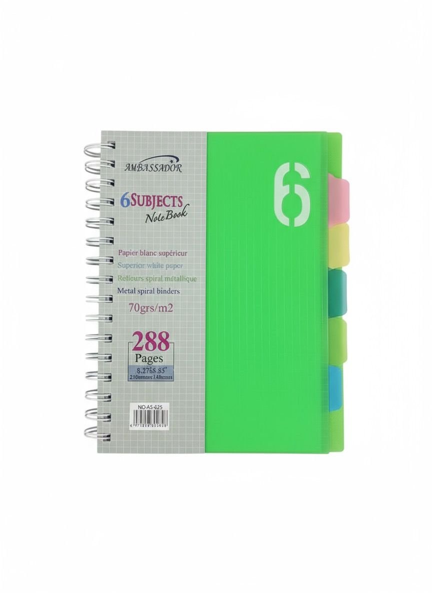 Cahier A5 Avec Spirale 6 Sujets 288pages - Image 1 of 1