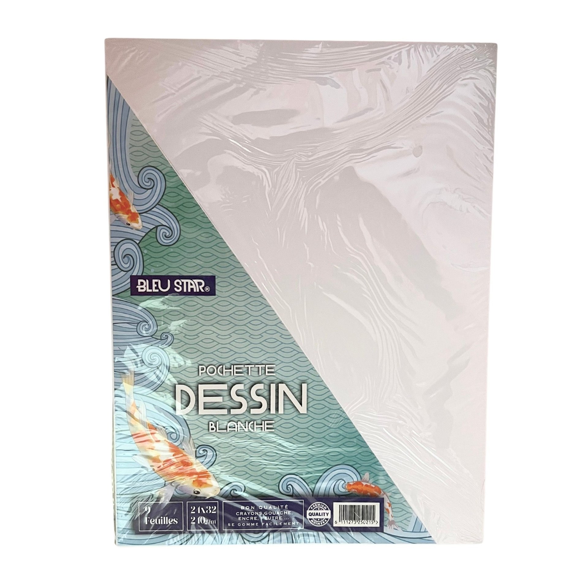 Pochette Papier Dessin 9 Feuilles Blanc 24x32/240g - Image 1 of 1