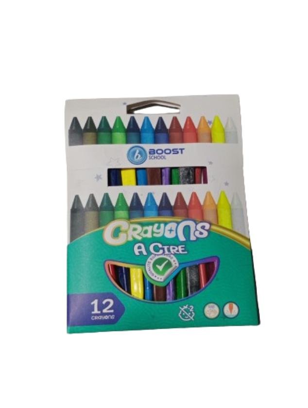 Crayons À Cire 12 Couleurs - Image 1 of 1