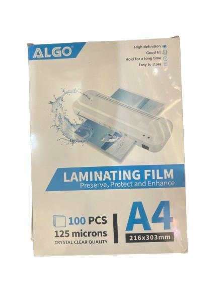 Paquet De 100 Pochettes De Plastification Algo A4 125 Microns - Image 1 of 1
