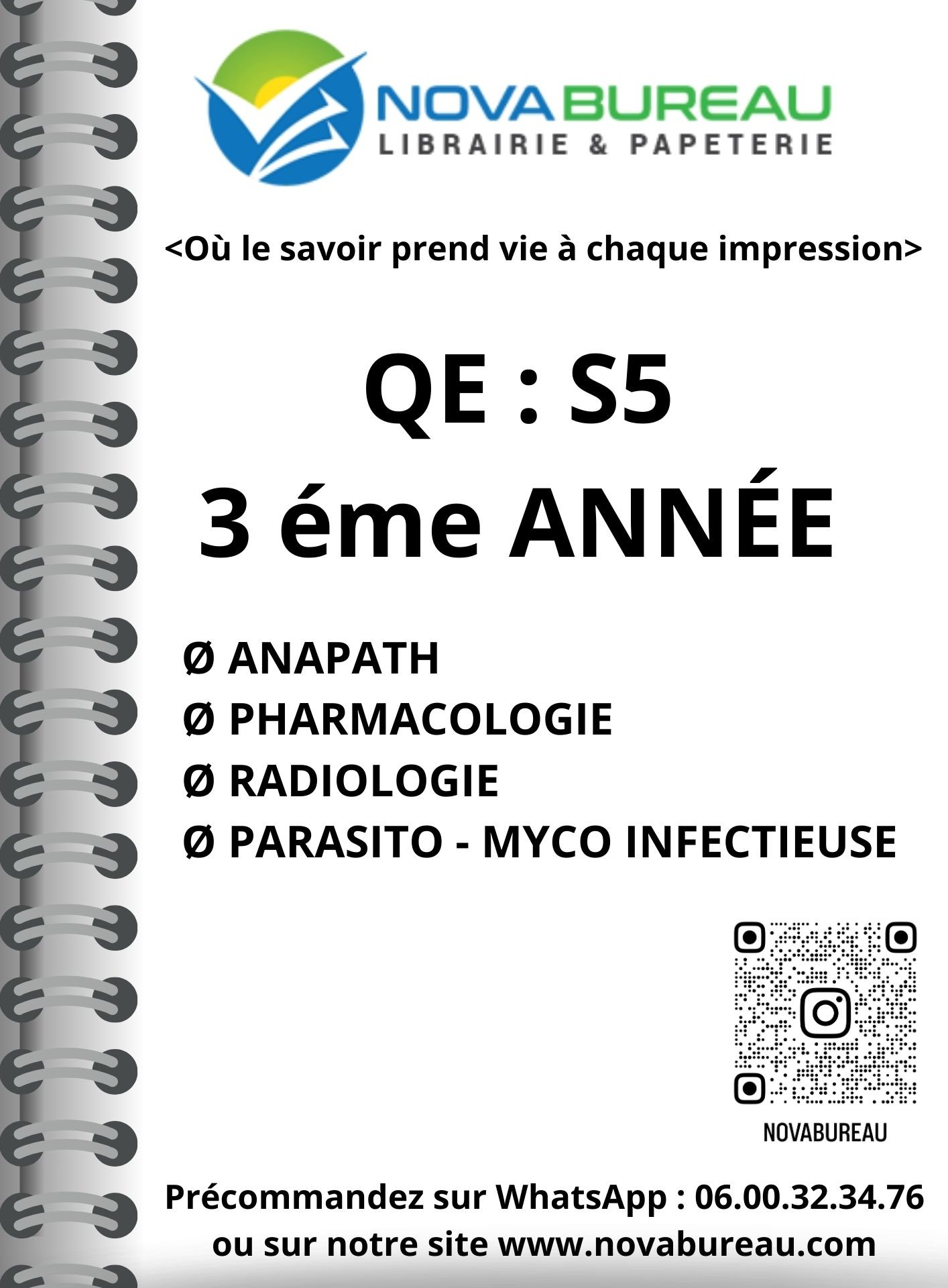 Qe S5 Médecine Générale FMPM Une Spirale - Image 1 of 1