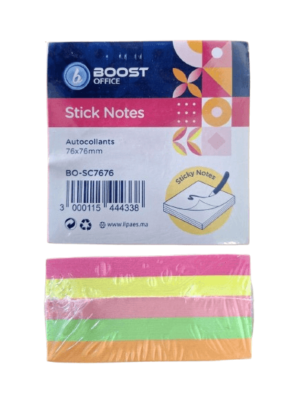 Bloc Notes Adhésives Post-it 76 × 76 Mm - 4 Couleurs Fluo - Image 1 of 1