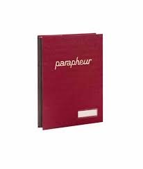 Parapheur Luxe De 18 Volets 35 × 24 Bordeaux Avec Porte Étiquette - Image 1 of 1