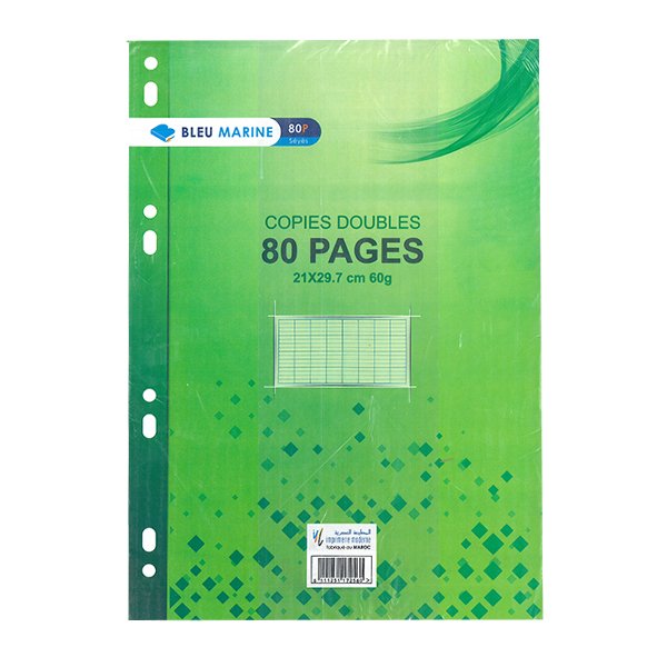 Recharges Doubles 80p Grands Carreaux 60g Grand Format A4 Vert - Image 1 of 1