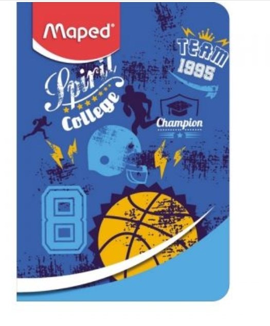 Cahier Piqué T.pages 96p Grands Carreaux 72g Grand Format 24 × 32 Maped - Image 1 of 1