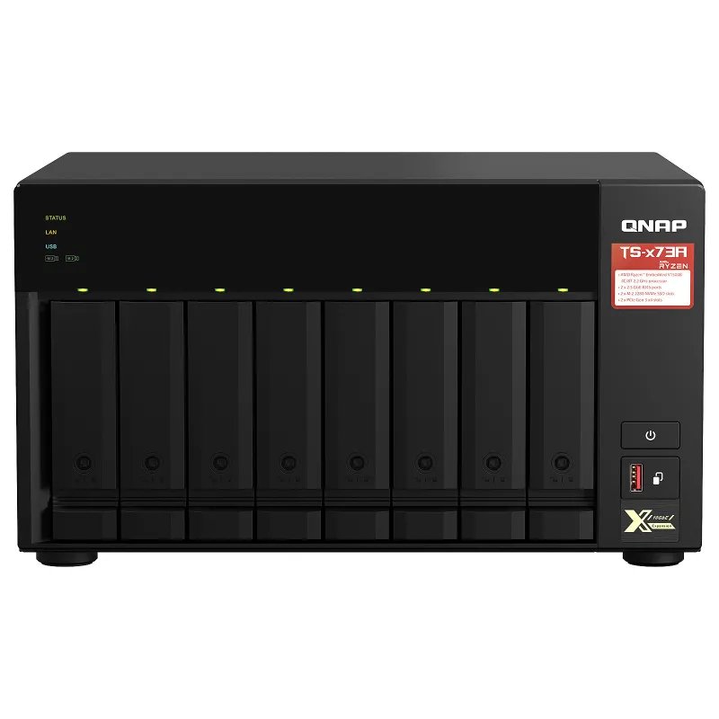 Serveur Nas Qnap Ts-873a-8g - 8 Baies 8 Go De Ram Ddr4 Amd Ryzen V1500b Lan 25 Gbe (sans Disque Dur) - Image 1 of 4