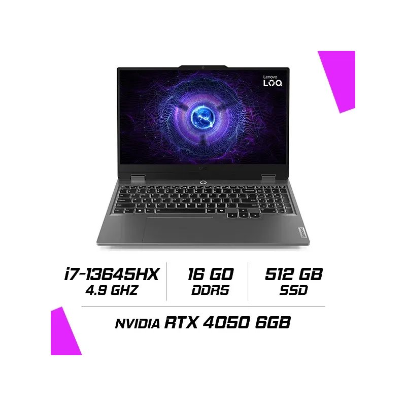 Loq 15irx9 Intel I7-13645hx/16gb Ddr5/512gb Ssd/rtx 4050 6gb/156 Fhd 144hz/win11 (83dv01hffe) - Image 1 of 1