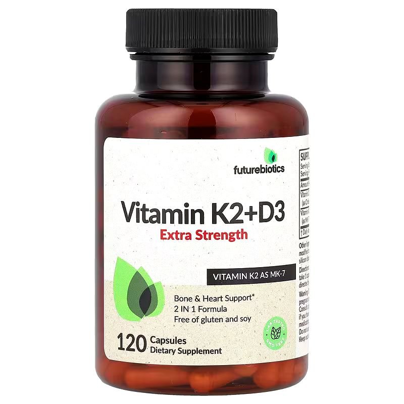Vitamin K2 + D3 Extra Strength – 120 Capsules - Image 1 of 2