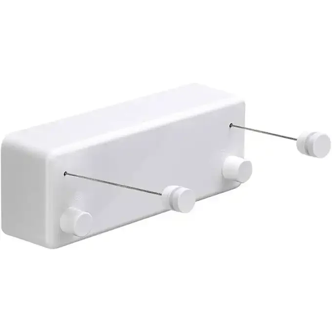 Corde À Linge Rétractable D'intérieur Avec Corde De Séchage Murale Réglable En Acier Inoxydable - Image 1 of 4