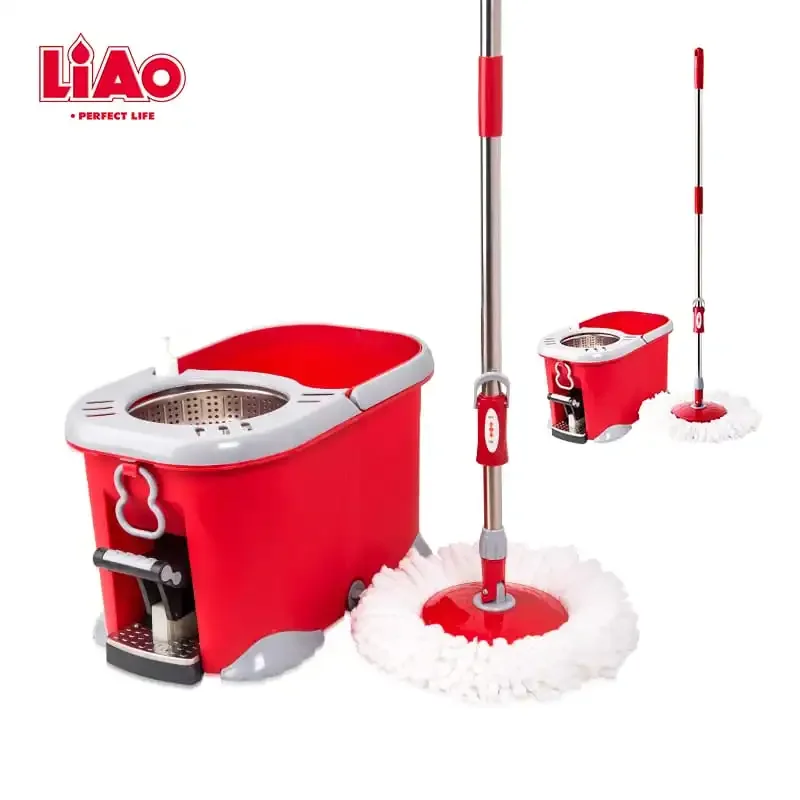 Seau Essoreur À Pédale Rotatif Tornado Mop Avec Balai Microfib - Image 1 of 4