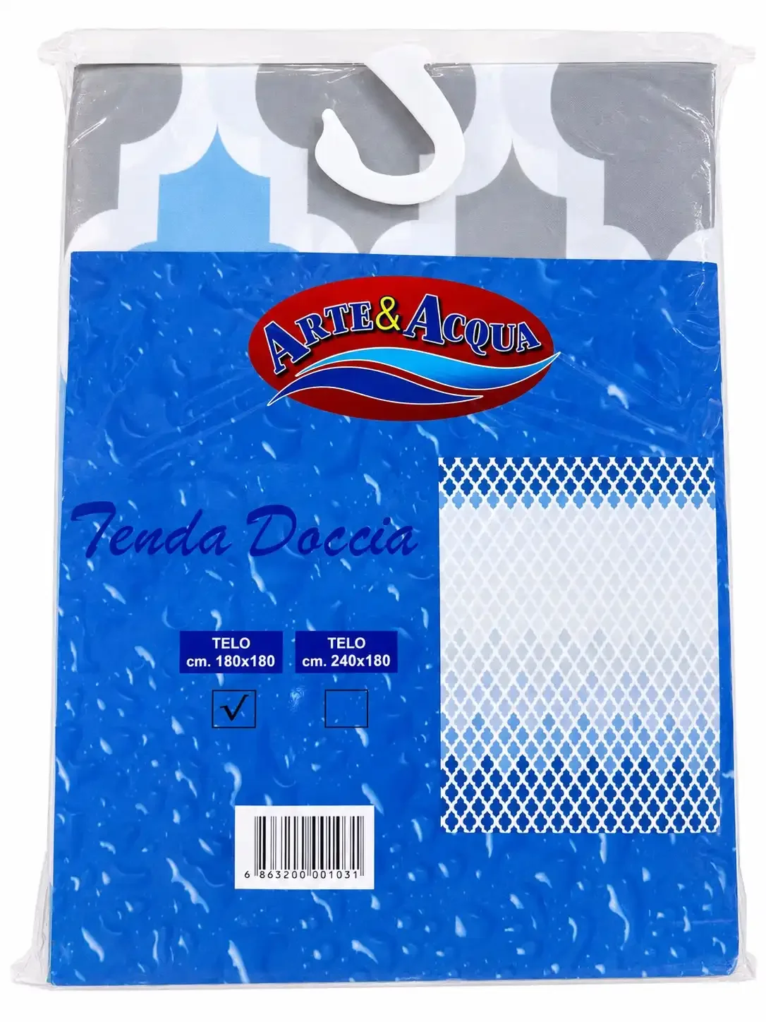Rideau De Douche - Motif Géométrique - Imperméable-avec 12 Rings - Image 1 of 1
