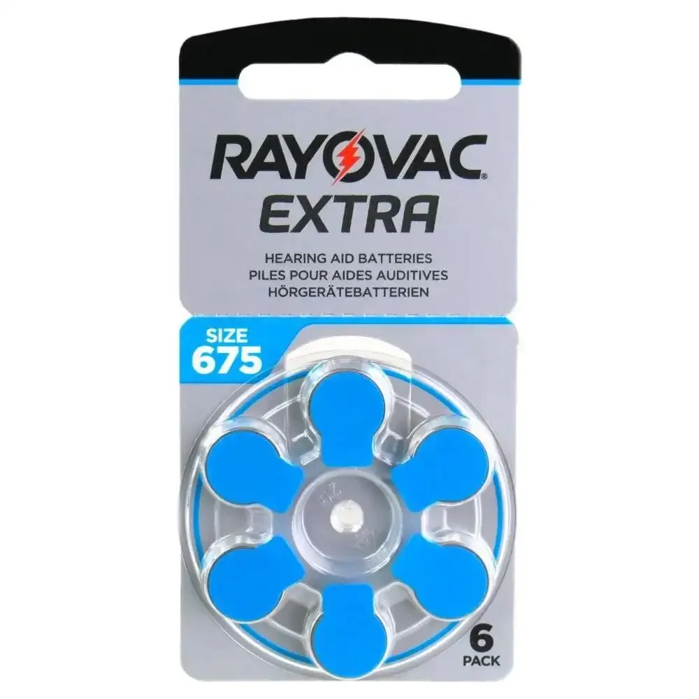 Rayovac 2 Packs De 6 Piles Aide Auditive 1.45v Size 675 - Hearing Aid Batterie Pr44 - Image 1 of 4