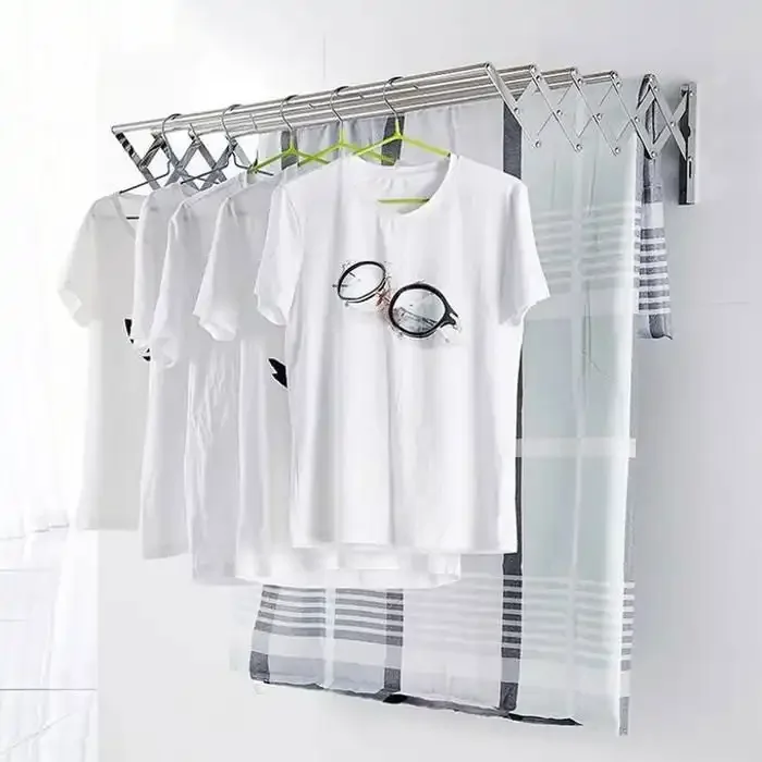 Sèche-linge Extensible Inoxydable Avec 5 Barres En Aluminium De 100 Cm - Image 1 of 4
