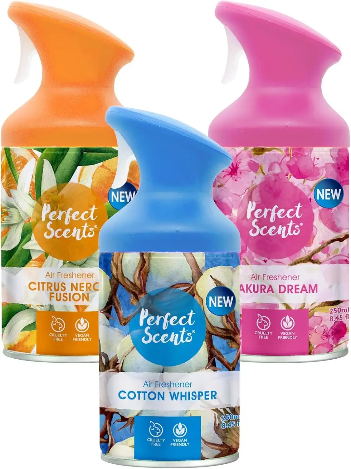 3x Air Fresheners - Citrus/cotton/sakura/mix - Vegan Friendly & Cruelty Free - Image 1 of 1