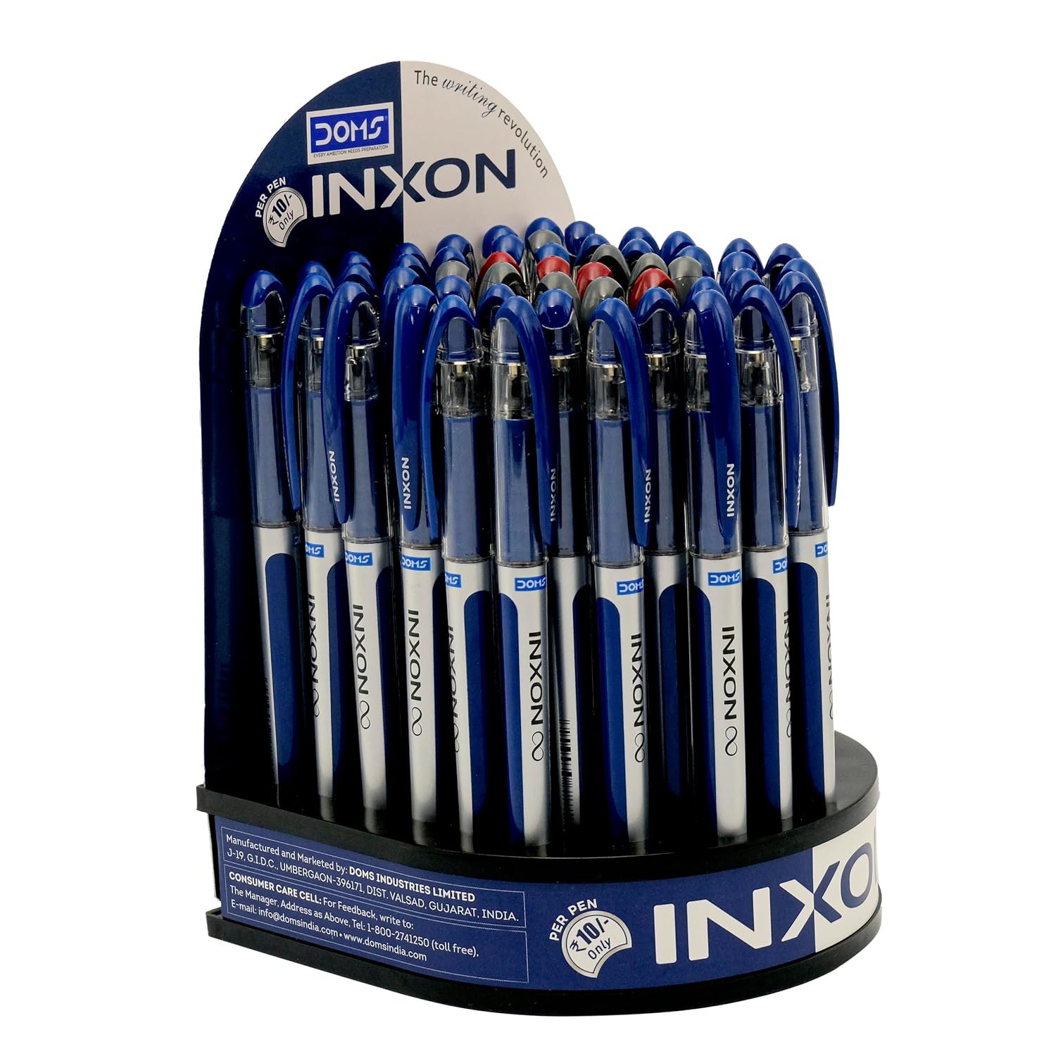 Inxon Stylo - 50pcs Display (38 Bleu + 8 Noir + 4 Rouge) - Image 1 of 1