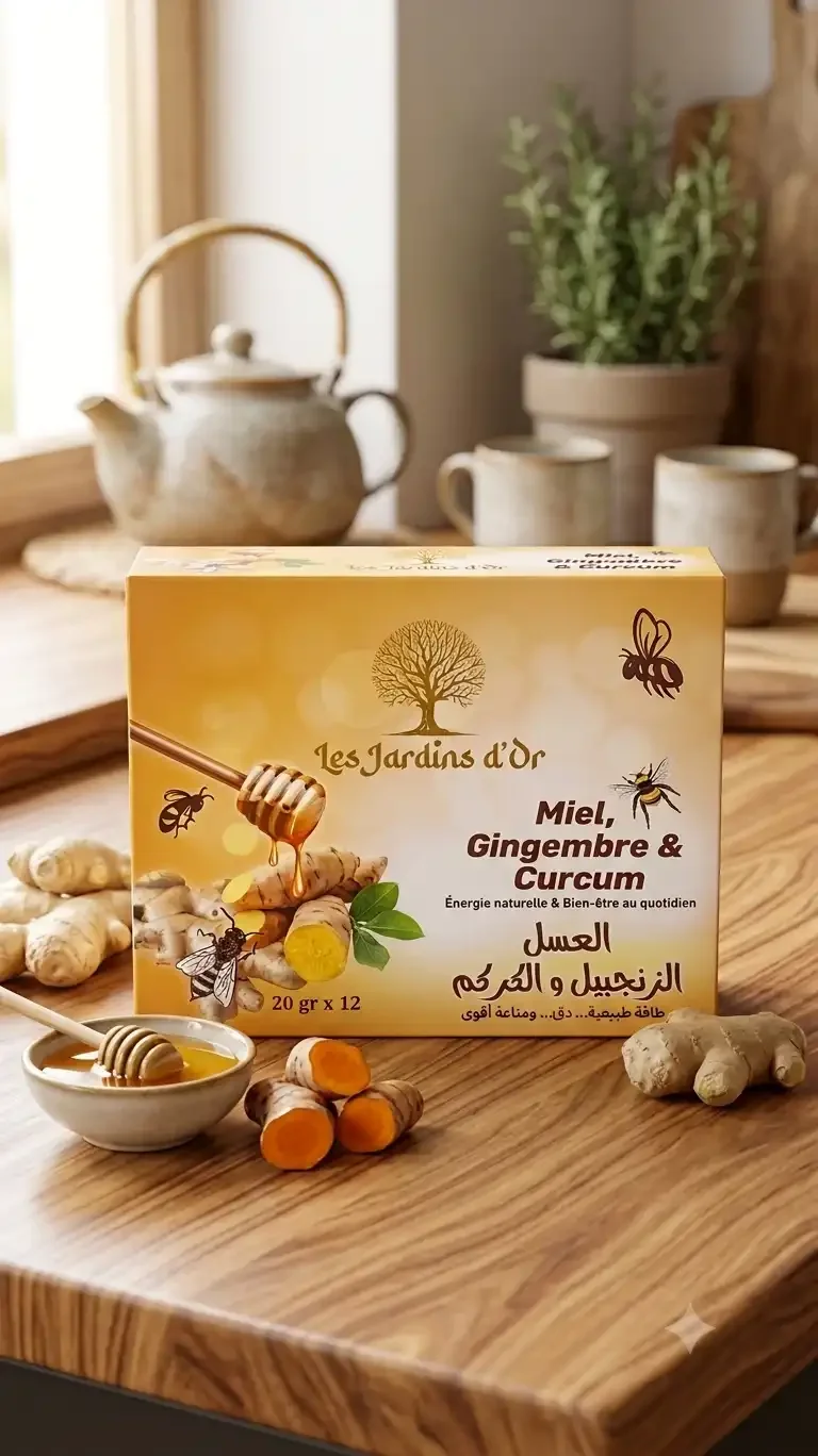 Miel, Gingembre & Curcuma (20 G × 12 Sachets) Bien Etre Au Quotidien - Image 1 of 1