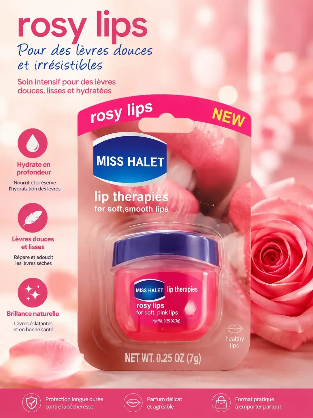 Rosy Lips Lip Therapies De Miss Halet Soin De Lèvres - Image 1 of 1
