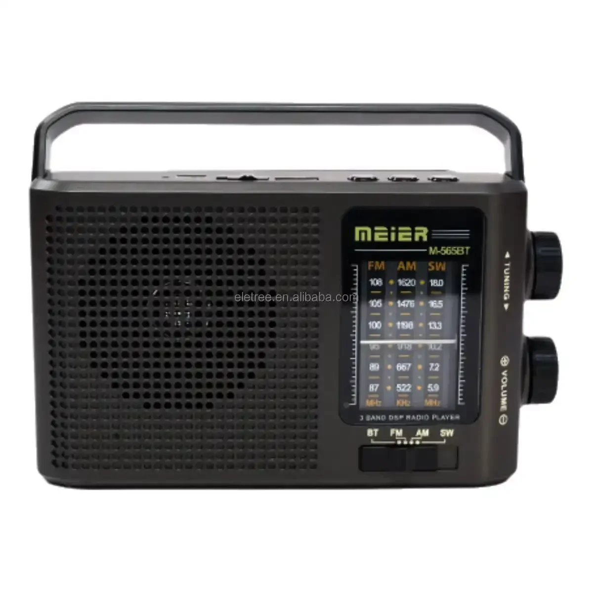 Radio Portable Am/fm Usb Mp3 Rechargeable Rétro Avec Lampe Torche - Image 1 of 4