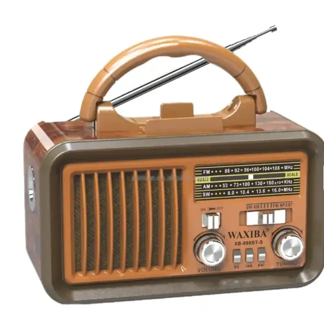 Radio Rétro Bluetooth Am/fm/sw Multifonction Avec Horloge Et Lampe Torche - Image 1 of 4