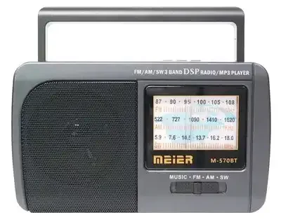 Radio Portable Am/fm/sw Bluetooth Avec Lecteur Mp3 Et Carte Tf Rechargeable - Image 1 of 1