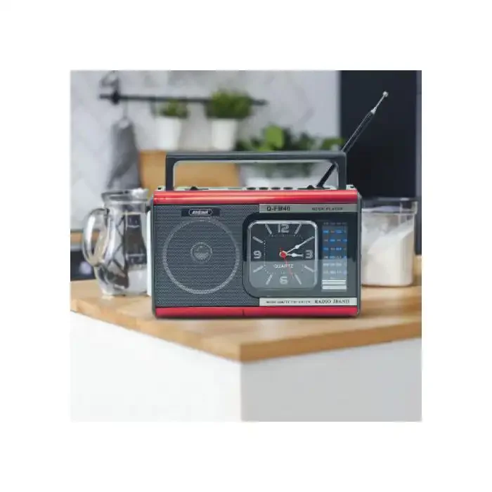 Radio Portable Lampe, Rechargeable, Mp3, Usb, Sd, Aux, Tf, Fm, Am, Sw, Lampe Poche Et Horloge - Image 1 of 4