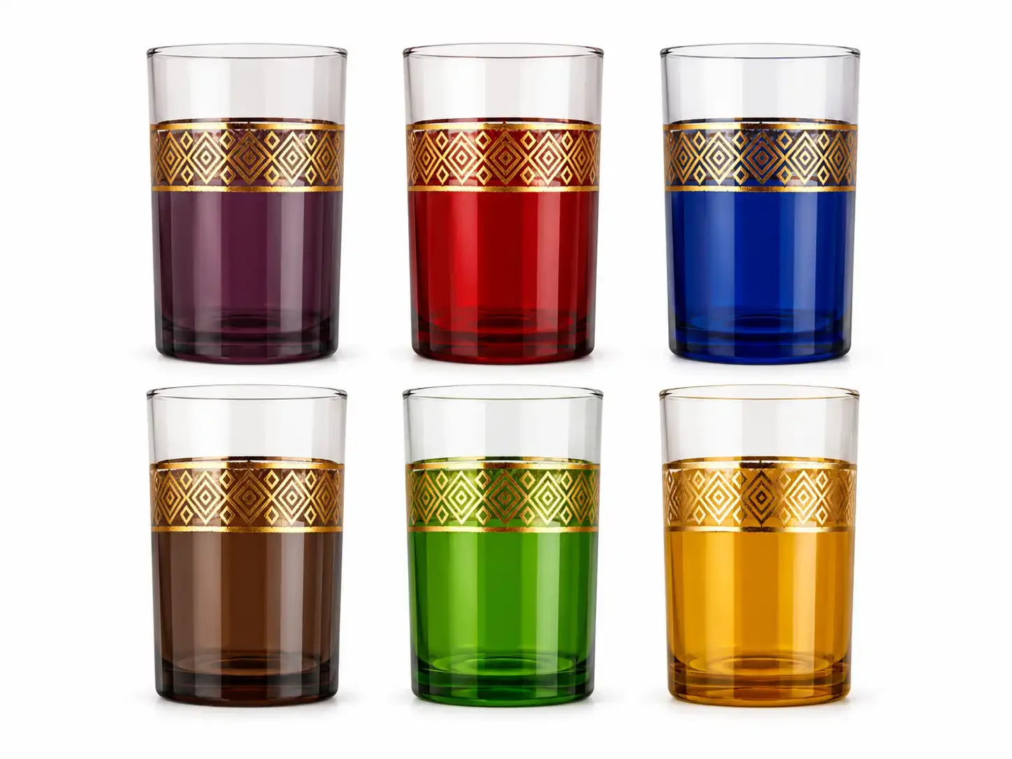 Verres À Thé Marocains Colorés - Image 1 of 1
