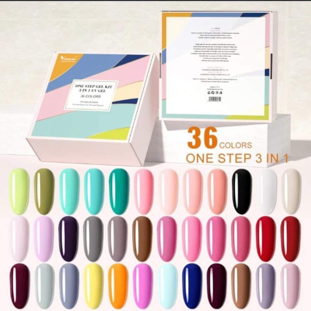 Kit De Vernis Gel 36 Couleurs - One Step 3 En 1 - Image 1 of 1