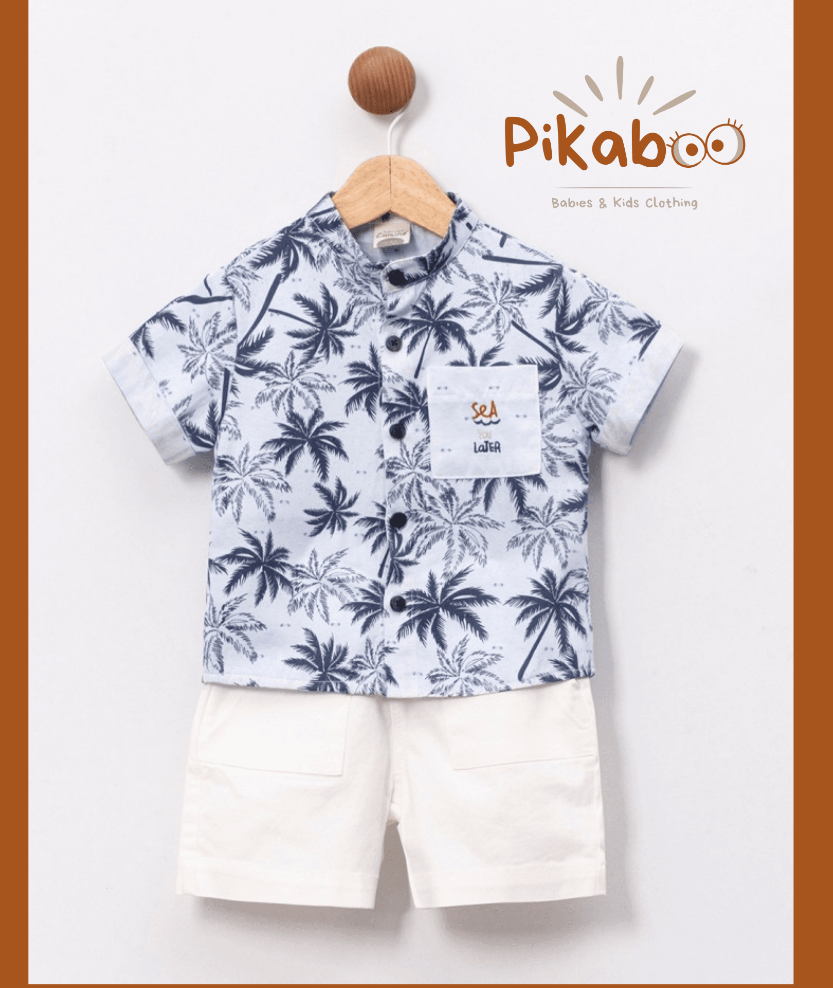 Ensemble Short Et Chemise Palmiers “sea You Later” - Image 1 of 1