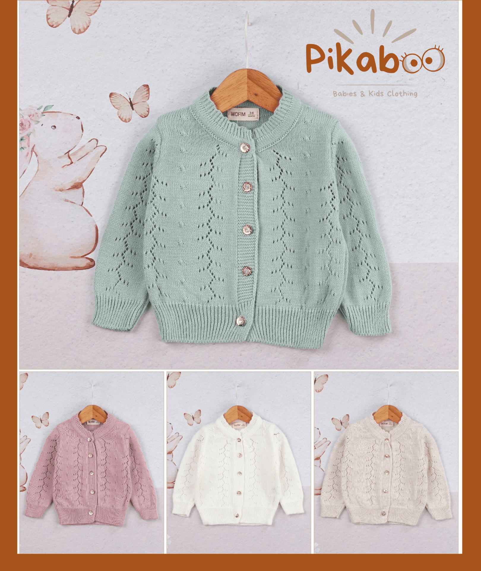 Cardigan Vieux Rose Toutes Occasions Avec Boutons Perlés - Image 1 of 1