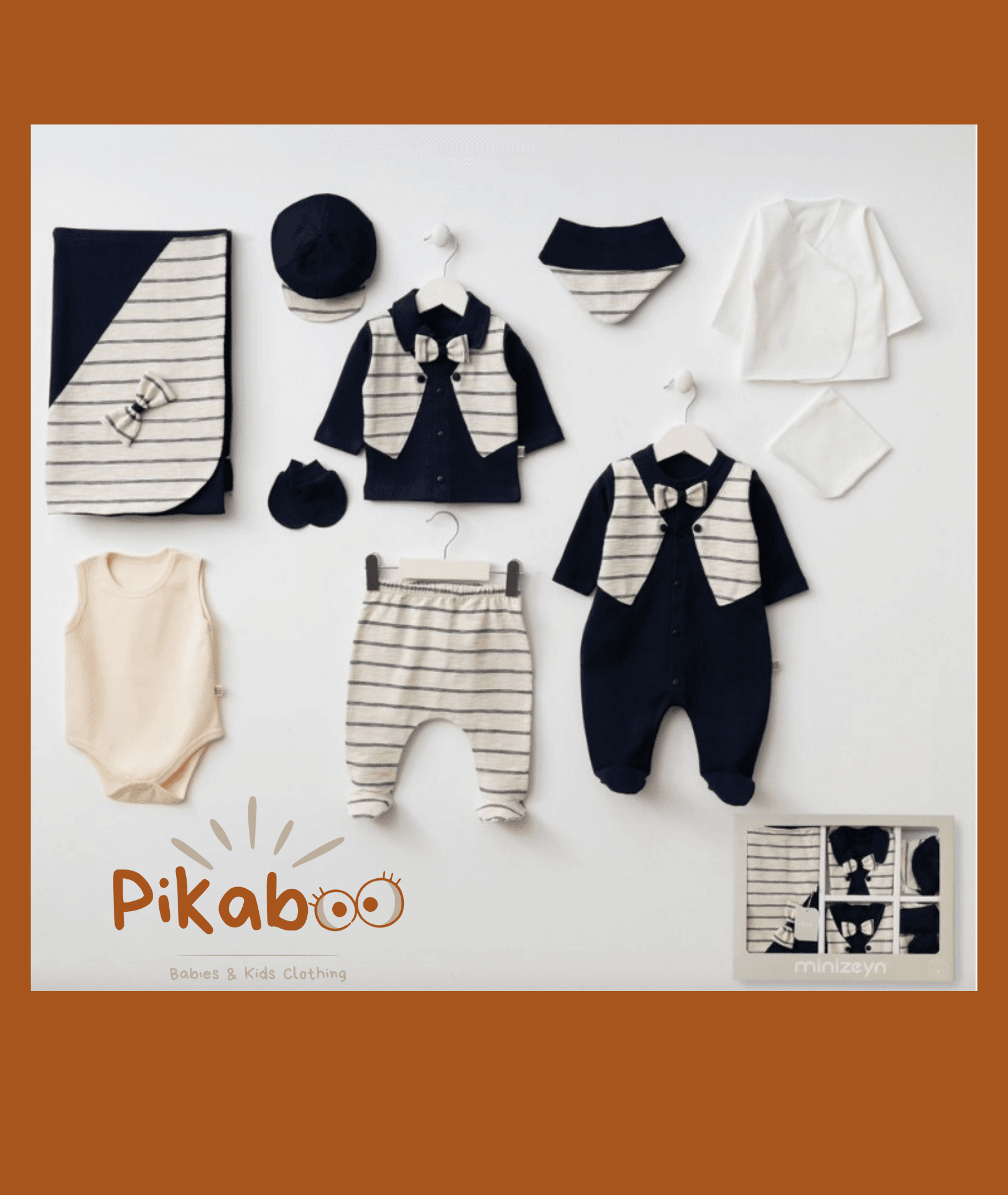 Coffret De Naissance 10 Pièces Garçon Tout Doux Modèle Navy Petit Matelot - Image 1 of 1