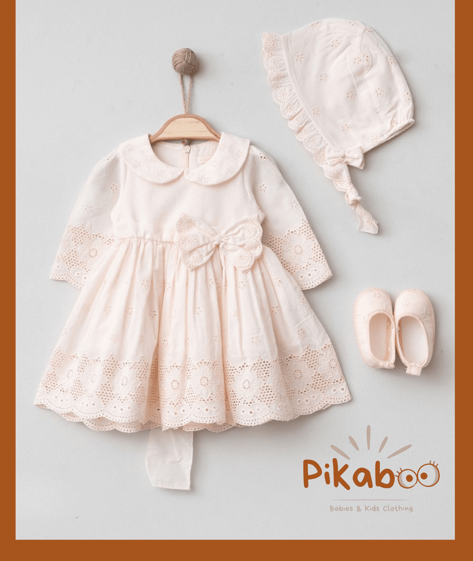 Tenue Grand Événement Bébé 3 Pièces En Dentelle Et Coton - Image 1 of 1