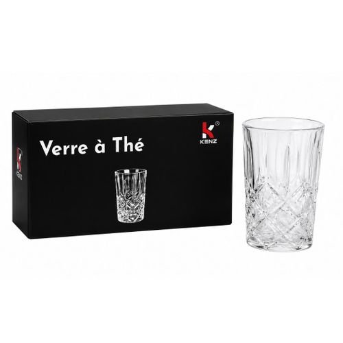 Set De 6 Verres À Thé En Verre Transparent Motif Relief Élégant - Ore-5134 - Image 1 of 2