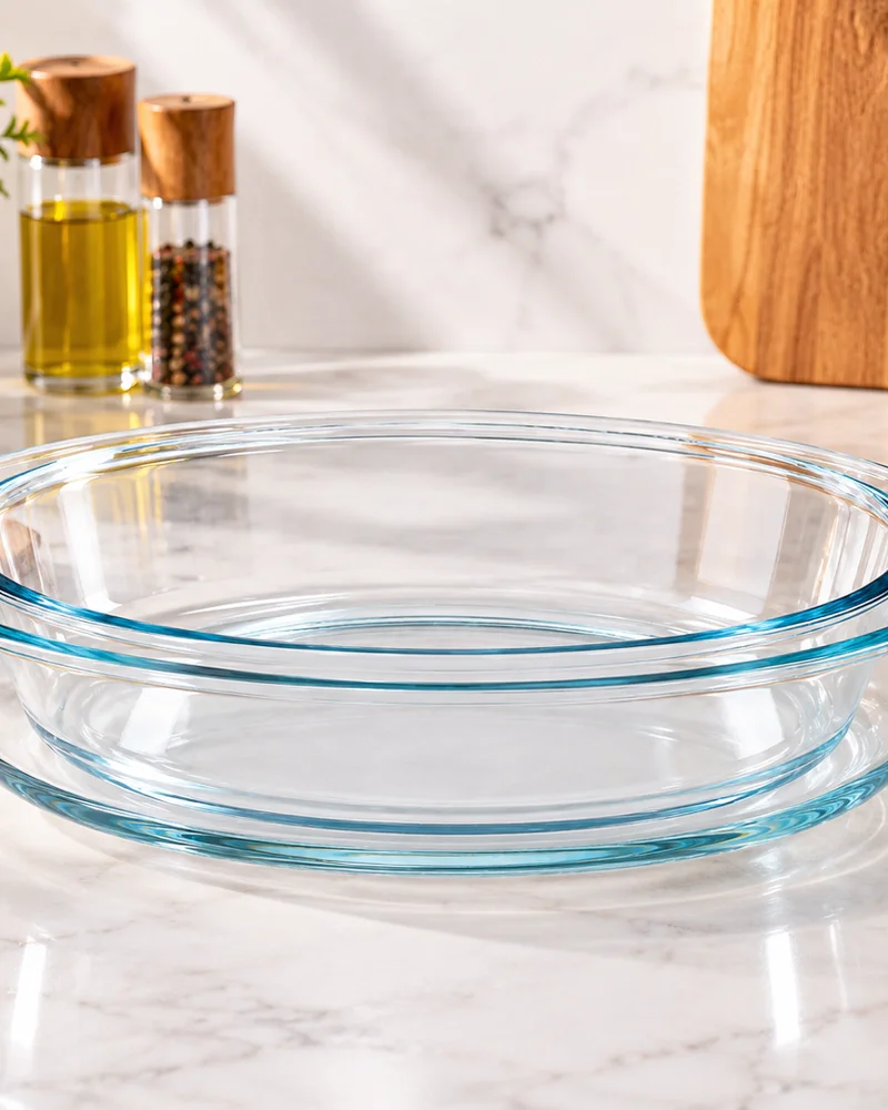 Set De 2 Plats À Four En Verre Ovales – 1,6 L + 2,4 L – Idéal Pour La Cuisson Et Le Service - Image 1 of 2