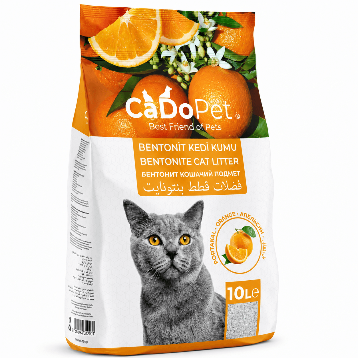 Cadopet Litière Pour Chat Bentonite Agglomérante Parfum Orange 10 L - Image 1 of 1