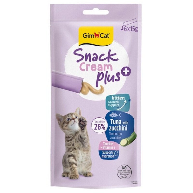 Snack Cream Plus Tuna With Zucchini Kitten (6x15g) - Image 1 of 1