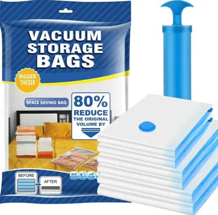 Sacs De Rangement Sous Vide – Pack De 9 Avec Pompe Incluse - Image 1 of 4