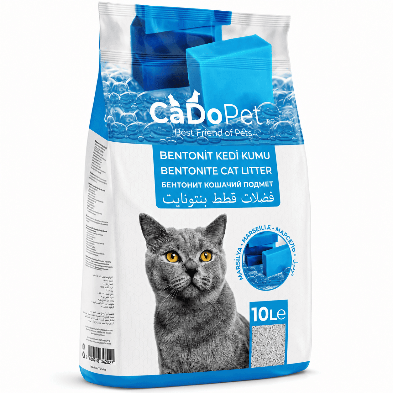 Cadopet Litière Pour Chat Bentonite Agglomérante Parfum Marseille Soap 10l - Image 1 of 1