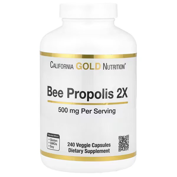 Bee Propolis 2x, Concentrated Extract, 500 Mg, 240 Veggie Capsules - Image 1 of 3