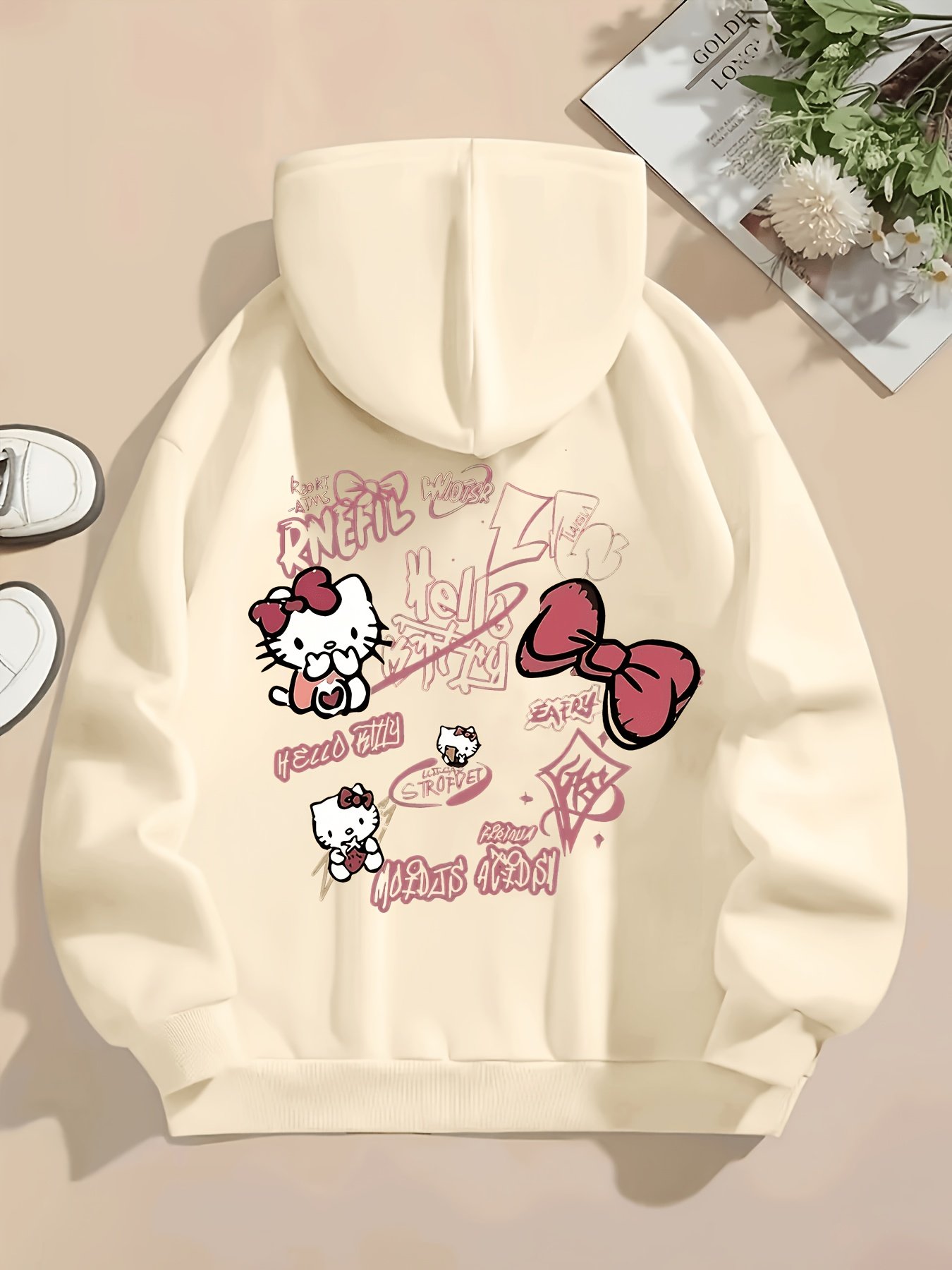 Sweatshirt Tendance Pour Femme À Motif De Chat Sanrio - Image 1 of 4
